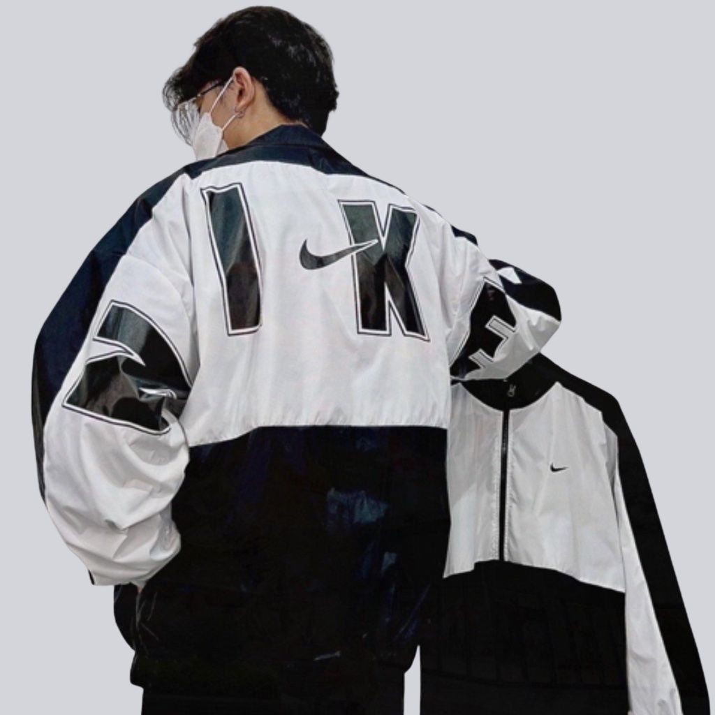 Áo khoác gió Nike chính hãng đôi nam nữ 2 lớp unisex chất liệu dù cao cấp unisex form rộng brand jacket 409