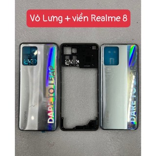 Vỏ lưng + viền oppo realme 8,Realme 8 pro ,kèm khay sim,kính camera,phím sườn