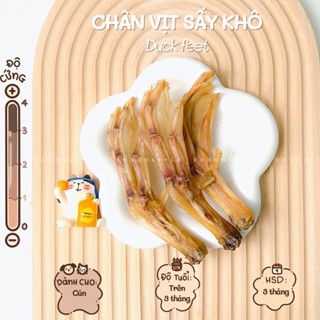 Treat Bánh Thưởng Cho Chó Chân Vịt Sấy Khô DOGGO Homemade Không Chất Bảo Quản 100G Thức Ăn Cho Chó Thú Cưng
