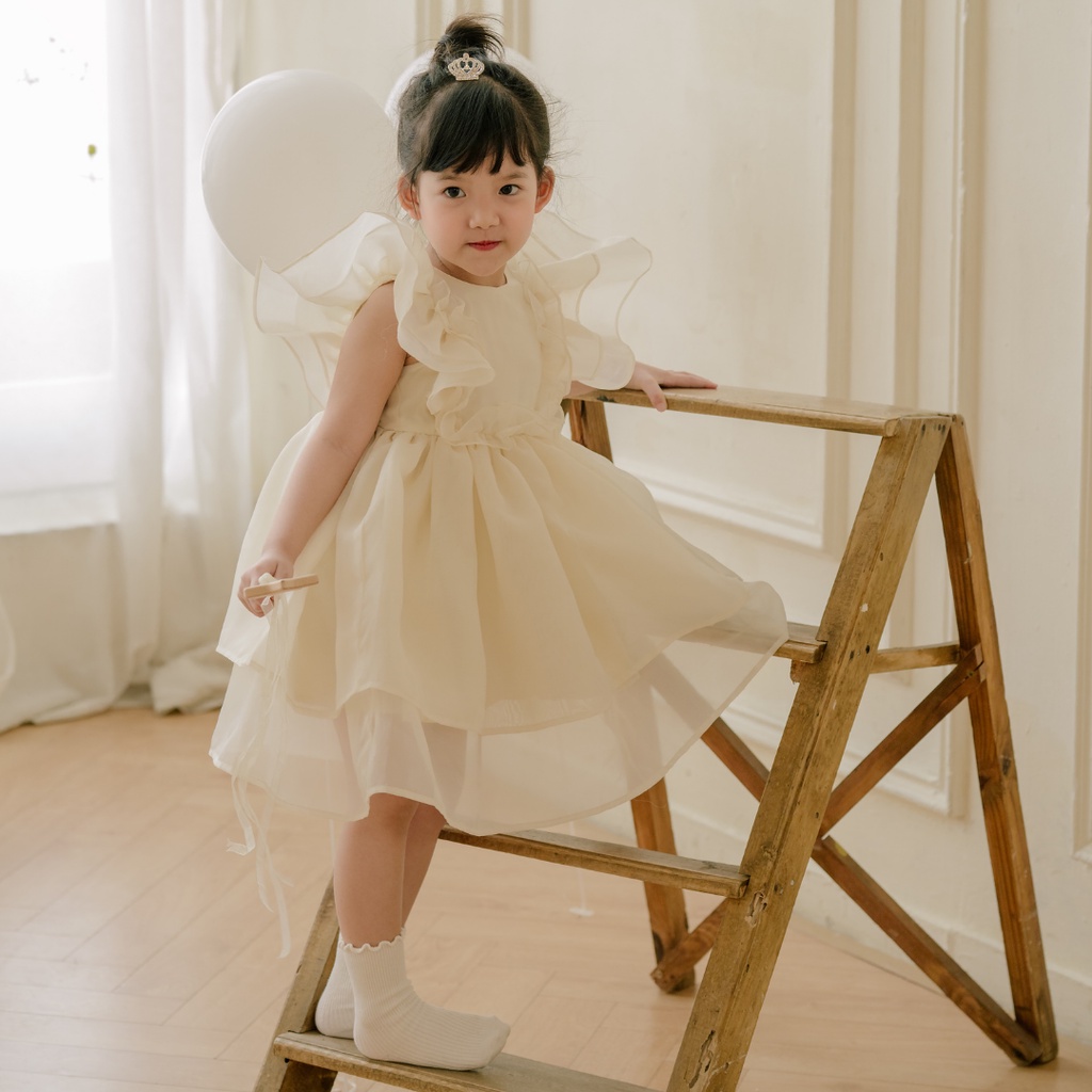 Váy cho bé Sora.bébé Clarina Dress chất liệu organza cao cấp lót lụa bồng xòe đáng yêu