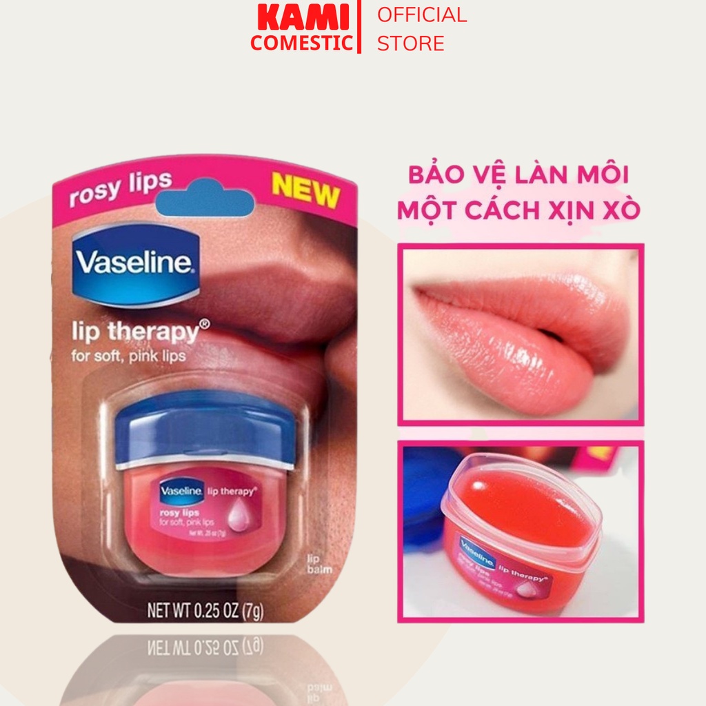 Son Sáp Dưỡng ẨmLàm Mềm Môi - Ngăn Ngừa Khô - Thâm Môi Vaseline 7g - KAMI