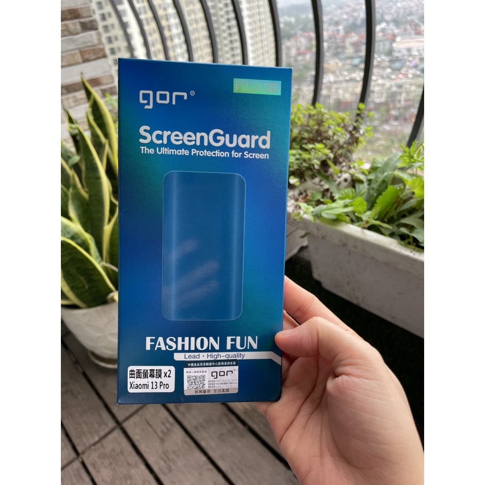 Miếng Dán Dẻo Xiaomi 13 Pro Full Màn, Dẻo GOR 3D Trong Suốt, Bo Viền Cong Hãng Gor