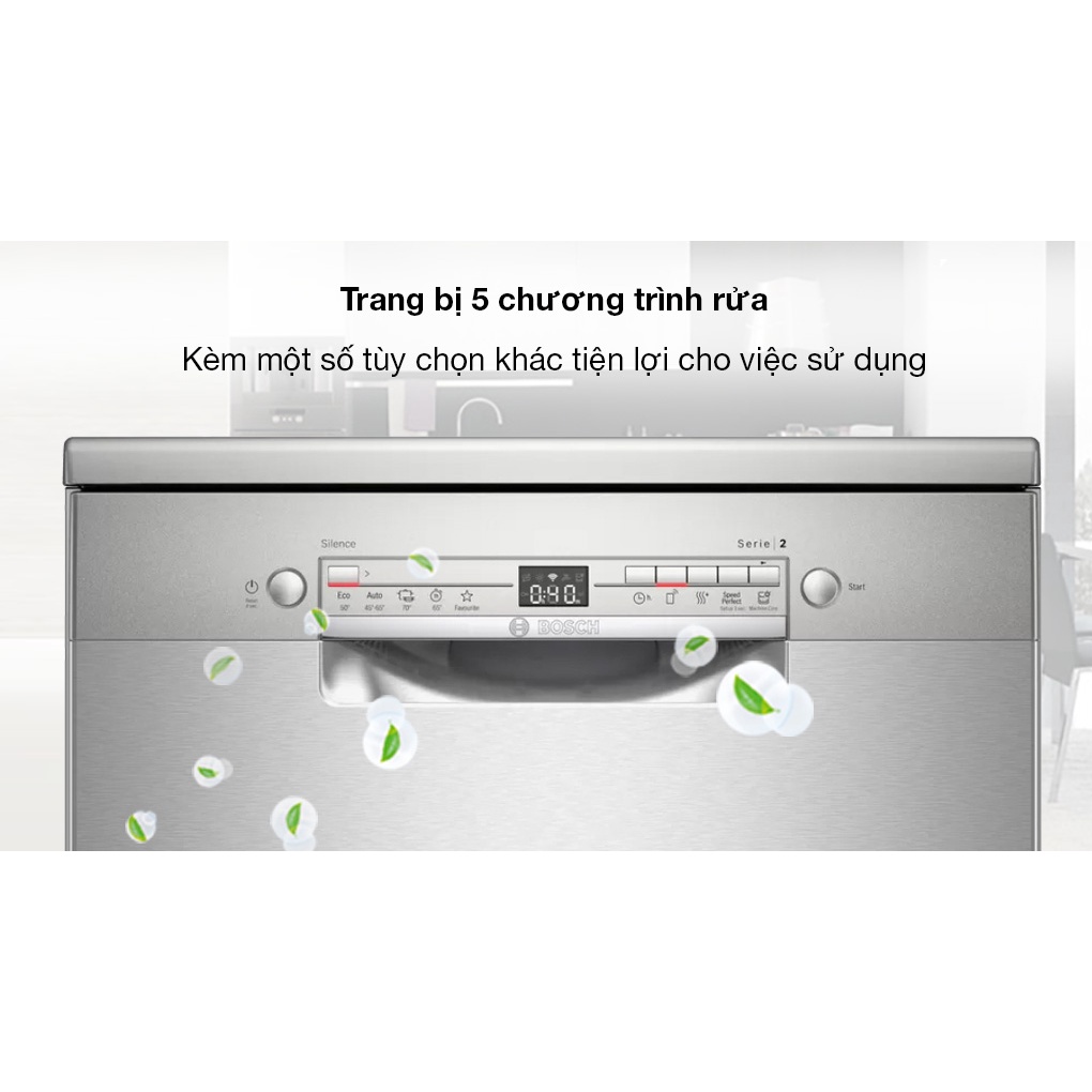 Máy rửa bát Bosch SMS2IVI61E kết nối thông minh Home Connect