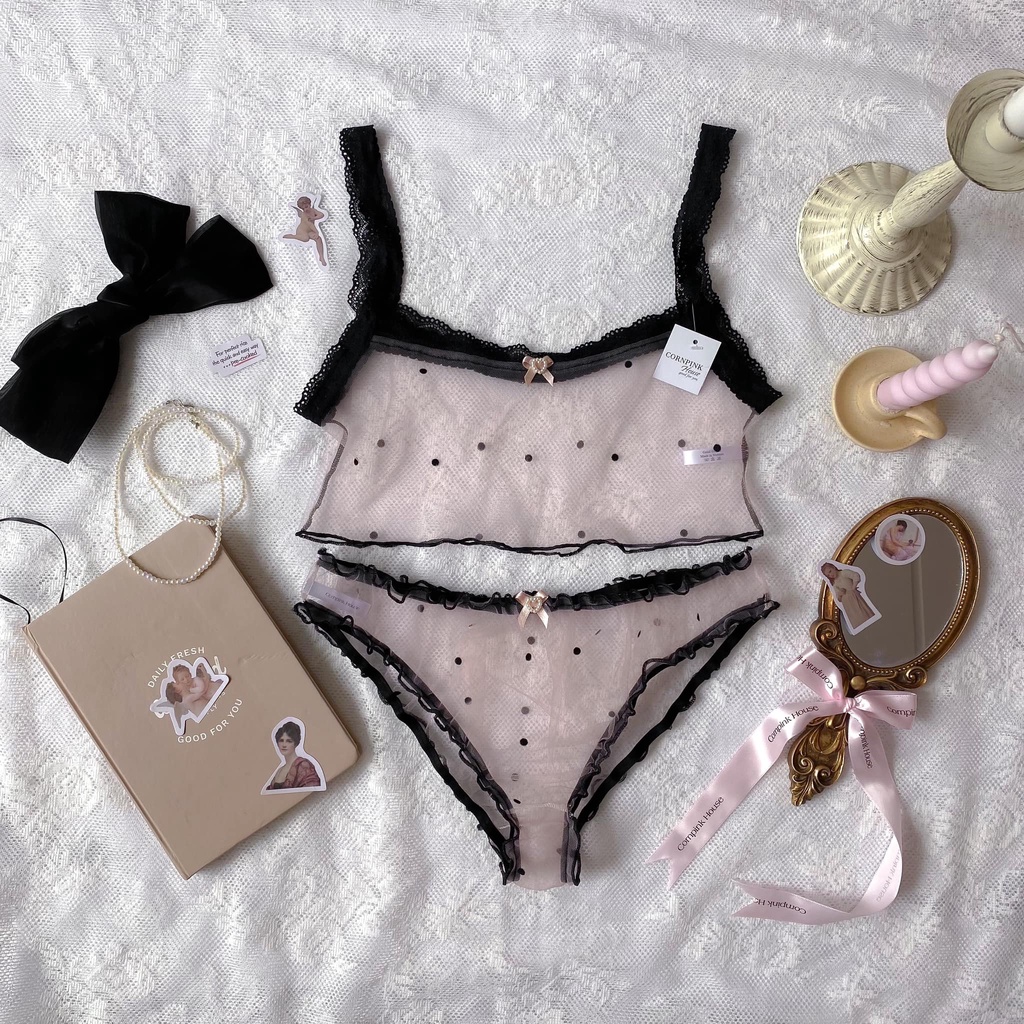 Cornpink House ✨ Like A Star | Bộ đồ lót nữ ngôi sao nhỏ | Xuyên thấu | Ngây thơ-Quyến rũ | Trong suốt | BigBuy360 - bigbuy360.vn