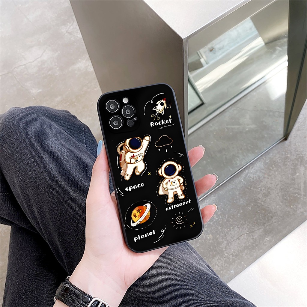 Ốp Điện Thoại Silicon Space Rocket siêu vũ trụ đẹp Chống Sốc Cho iPhone 11 13 Pro Max 12 Pro Max 7Plus xr e5149