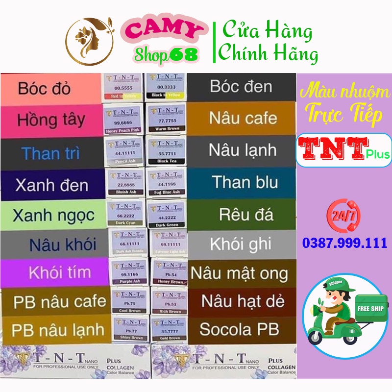 Màu Nhuộm Tóc TNT Nano Plus Collagen Lên Màu Không Cần Tẩy