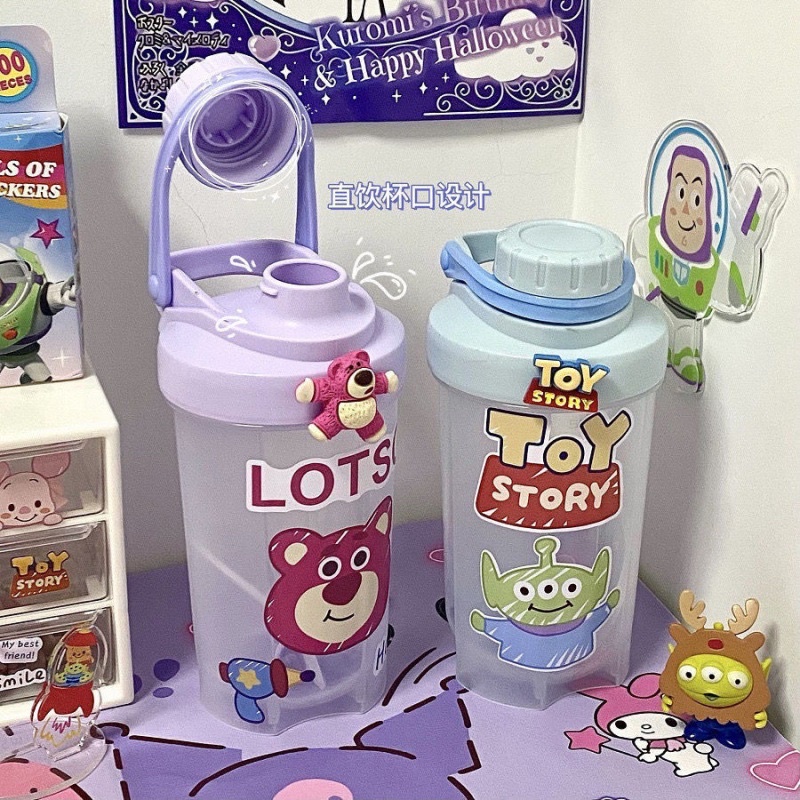DISNEY Bình Đựng Nước 500ML In Hình Nhân Vật Hoạt Hình Toy Story Dễ Thương