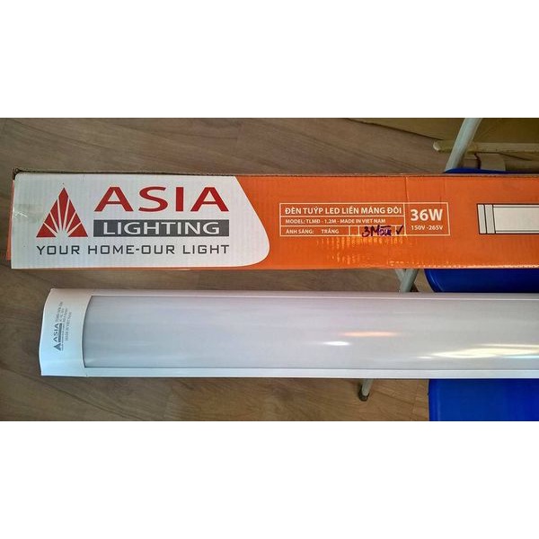 Đèn Tuýp Bán Nguyệt ASIA, dài 1.2m, dài 0.6m, tuýp liền thân, liền máng, bảo hành chính hãng 2 năm