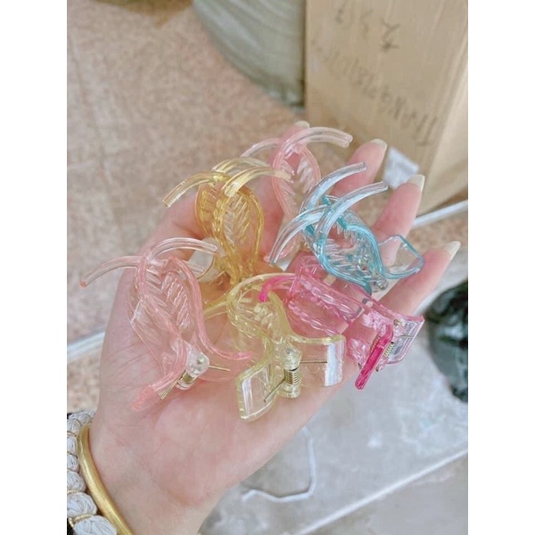 KẸP CÀNG CUA TRONG SUỐT NHIỀU MÀU 3Răng