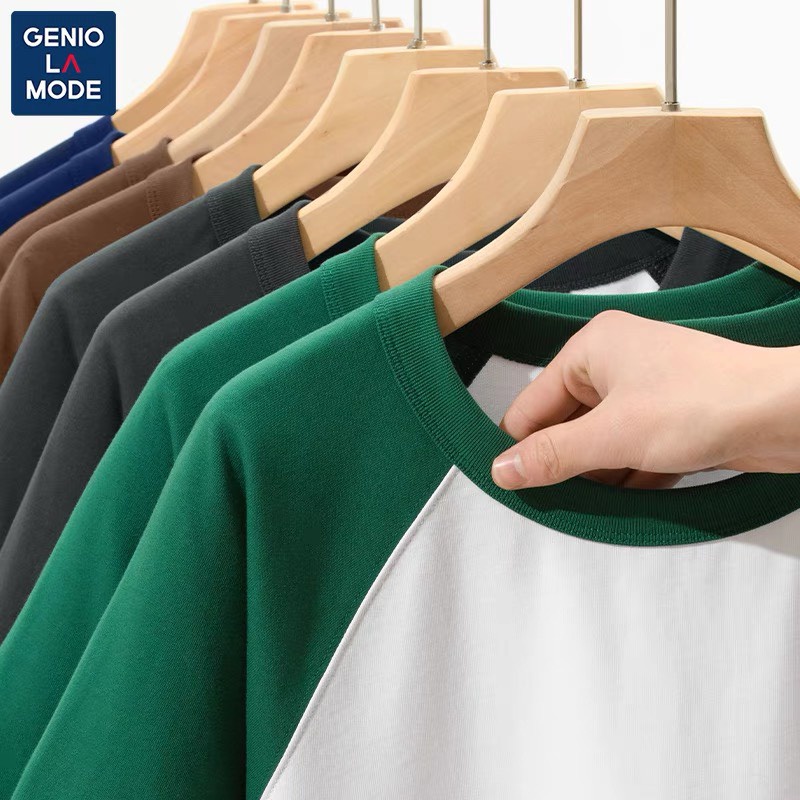 Áo thun RAGLAN YGGENZ shop , Áo thun unisex nam nữ from rộng oversize chất liệu cotton 100%