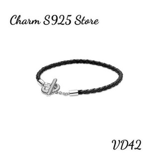 Vòng tay pan ale da mềm khoá t bạc s925 thuần khiết hàng cao cấp