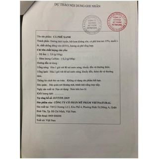 cà phê xanh thiên nhiên việt (set 10 gói)