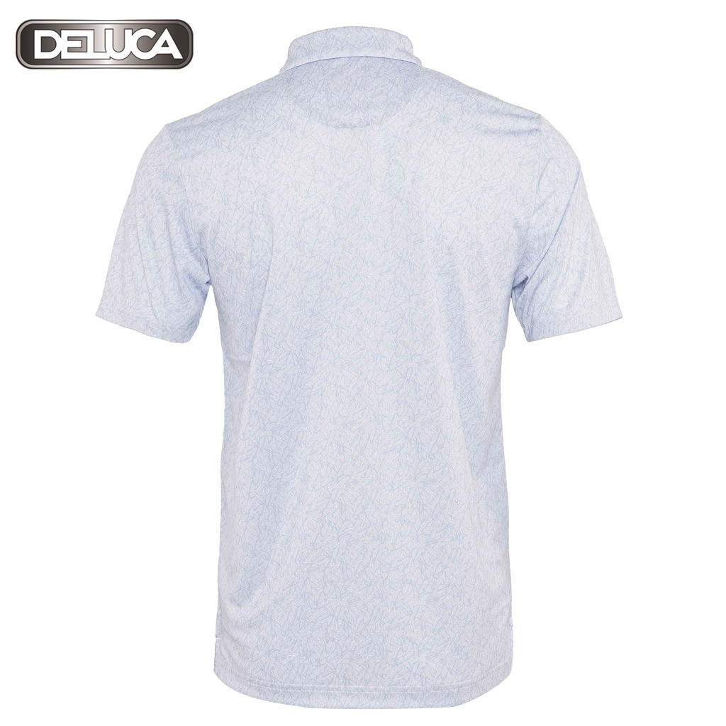 Áo Polo Shirt MS02-DELUCA Chơi Golf, Họa Tiết Lá Cây- Màu Xám