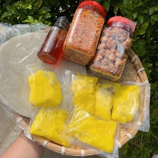 Nhiều bơ - combo bánh tráng phơi sương + muối tôm hành phi tặng sốt tắc