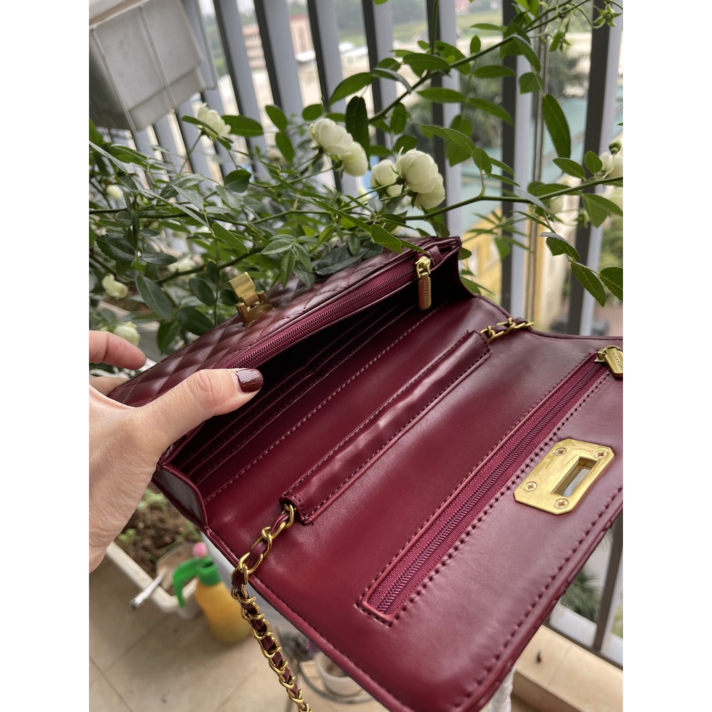 VIP 02- Túi Xách Nữ CNK Khoá Gập Ô Trám Hàng Đẹp Size 20 Hàng Loại 1