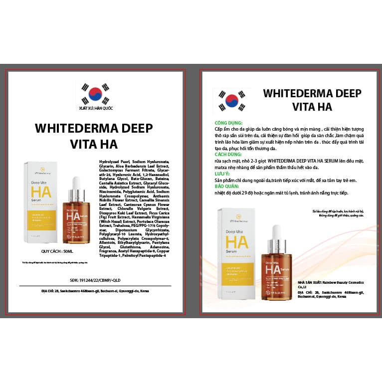 Serum Ha whitederma lọ 50ml