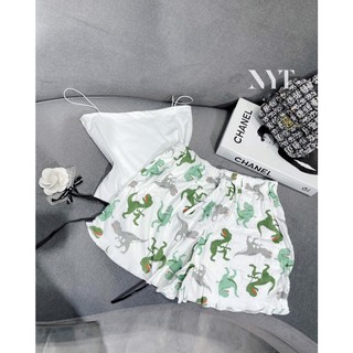 Quần mặc ở nhà nữ MIA 1992 cao cấp - Quần đùi short nữ icon ngộ nghĩnh chất len tăm lạnh mềm mịn thoáng mát 2022