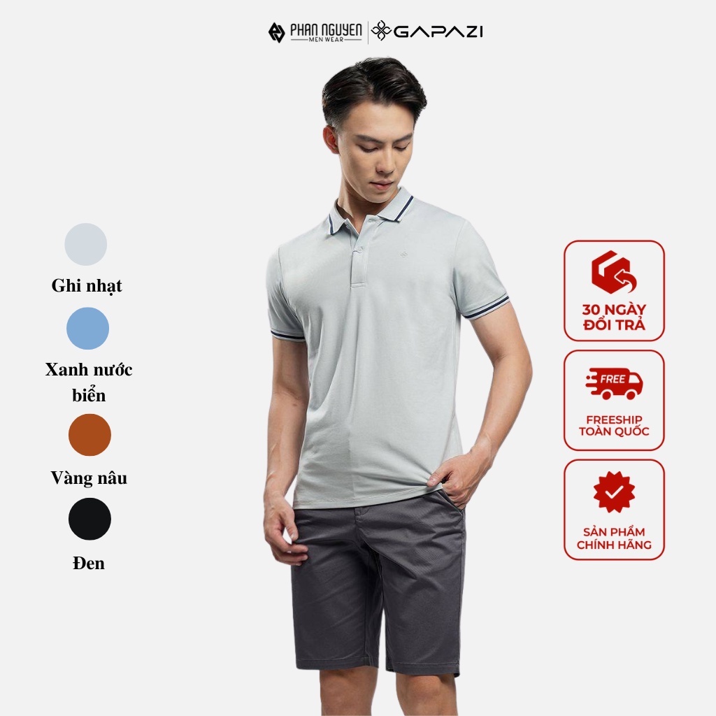 Áo phông polo nam trơn cộc tay Gapazi chất liệu cotton mềm mát, hạn chế nhăn nhàu, thiết kế đơn giản, nam tính GAP.003