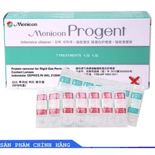 Dung dịch ngâm tẩy kính áp tròng cứng Menicon Progent hộp 14 ống.