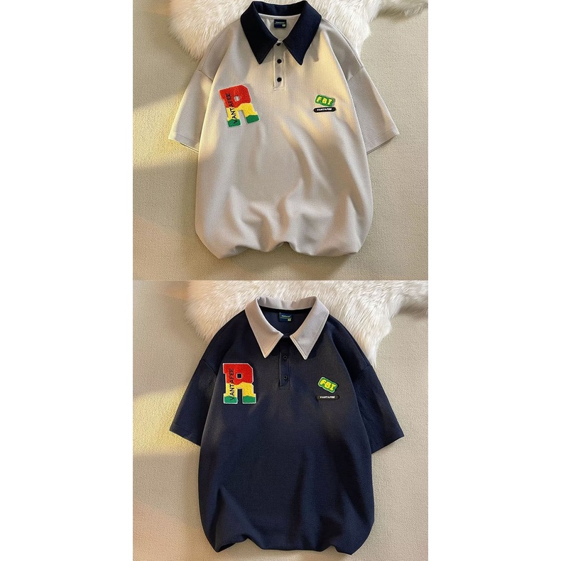 Áo Thun POLO Dáng Rộng Tay Dài Thời Trang Mùa Thu 2023In Dễ Phối Đồ Phong Cách Harajuku Trẻ Trung Cho Nam