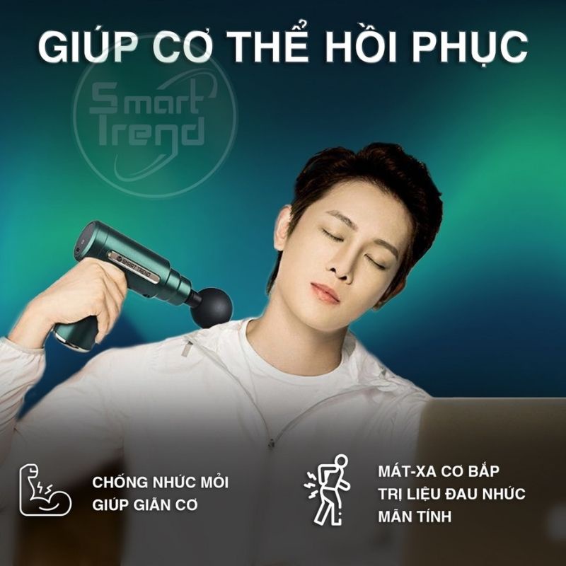 Máy massage cầm tay mini đấm lưng mát xa cổ vai gáy 4 đầu 6 chế độ XIAOMIMI