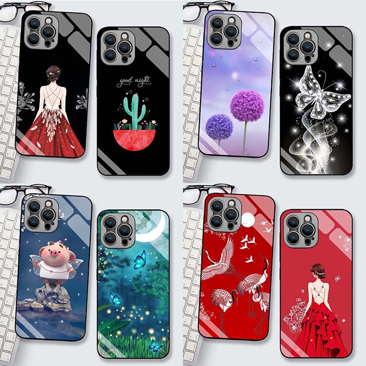 Ốp Lưng IPHONE 14, 14 PRO, 14 PRO MAX Lưng Kính Cường Lực Bóng, Cao Cấp Mới Nhất
