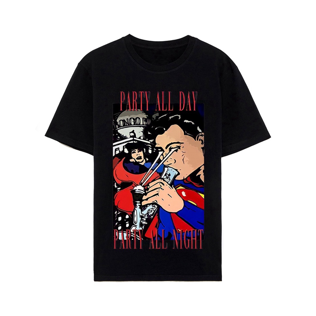 áo ngắn tay t shirt áo thun cổ tròn Áo unisex nam nữ MIKENCO SUPERMAN vải cao cấp form cực đẹp Black phong cách trẻ trung