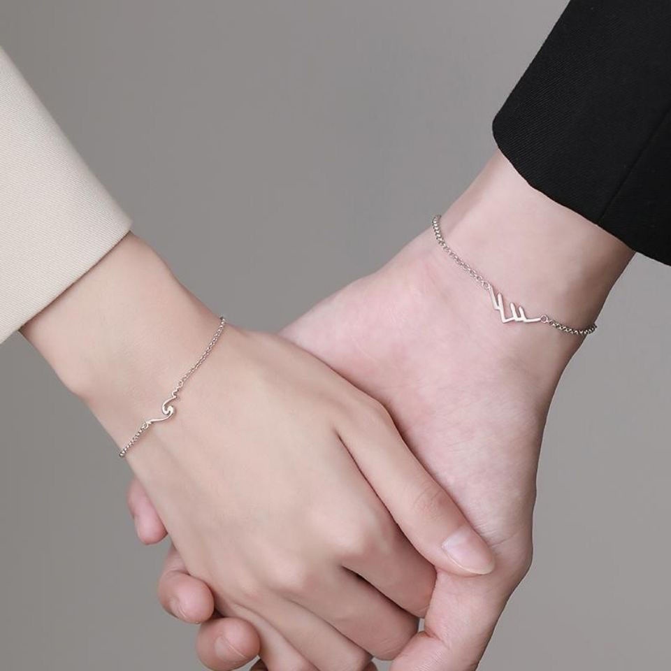 Vòng tay đôi nam nữ Vòng Đeo Tay Cặp Đôi Phong Cách Hàn Quốc Không Phai Màu Phù Hợp Làm Quà Cho Nữ/Sinh Viên
