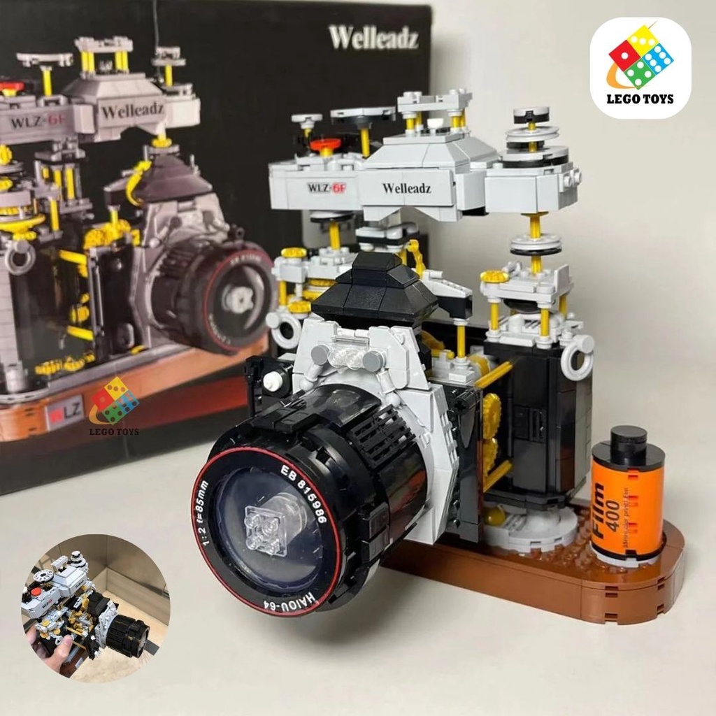 Máy Ảnh Welleadz Phong cách Retro Vintage - Mô Hình Lắp Ráp Máy Ảnh Camera - 1020 Chi Tiết