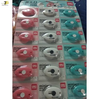02 cây Dao rọc Giấy Mini curtter Deli 2050-2020