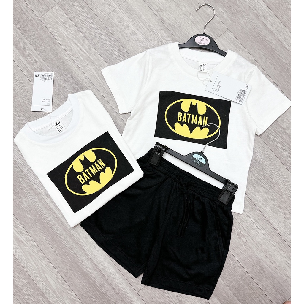 ✨BÁN SỈ✨Bộ BATMAN trẻ em VNXK trắng đen
