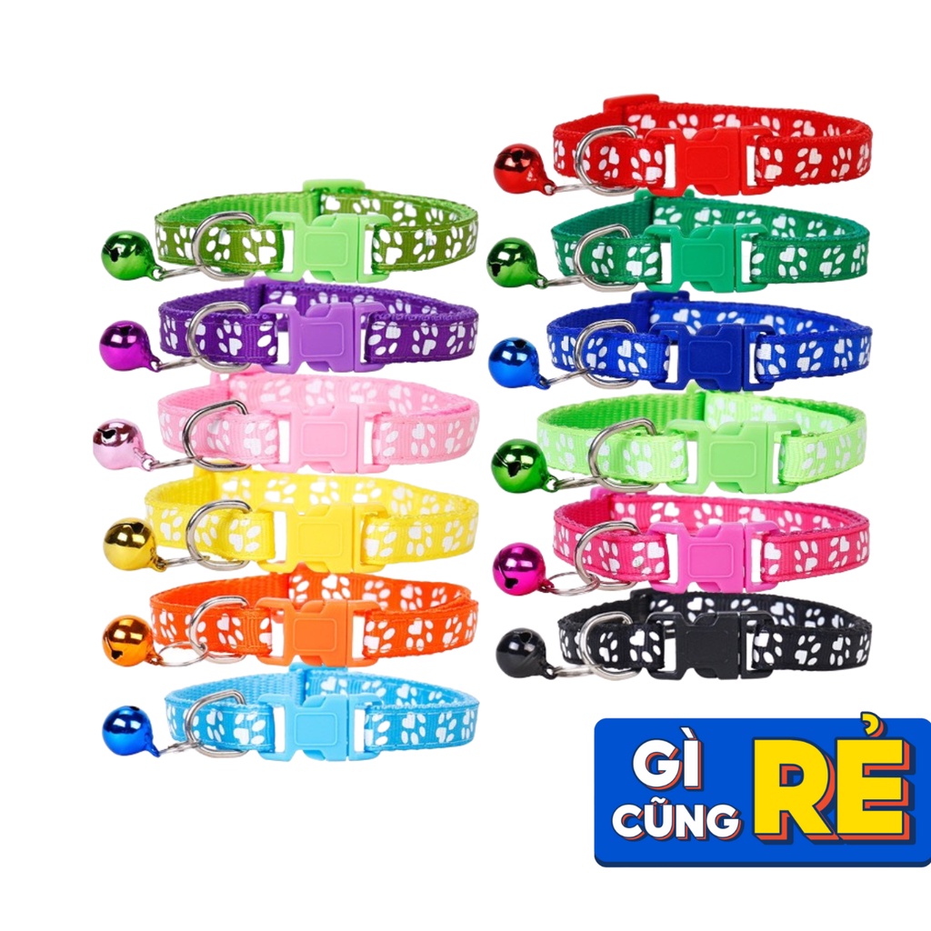 Vòng cổ cho mèo giá rẻ, chất liệu tốt, hợp thời trang kích thước đường kính lớn nhất 11cm