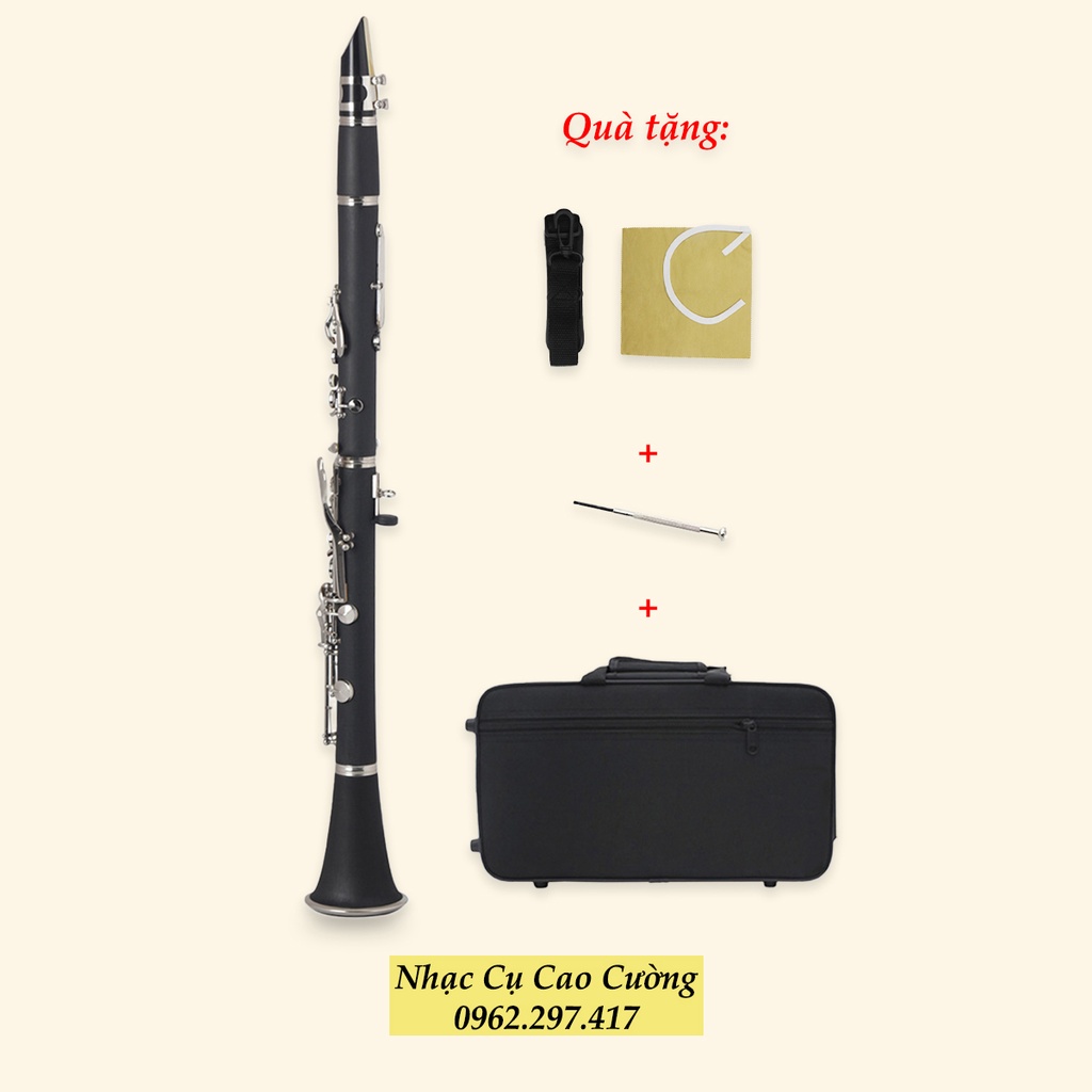 Kèn Clarinet Cao Cấp Đầy Đủ Phụ Kiện Nhạc Cụ Cao Cường