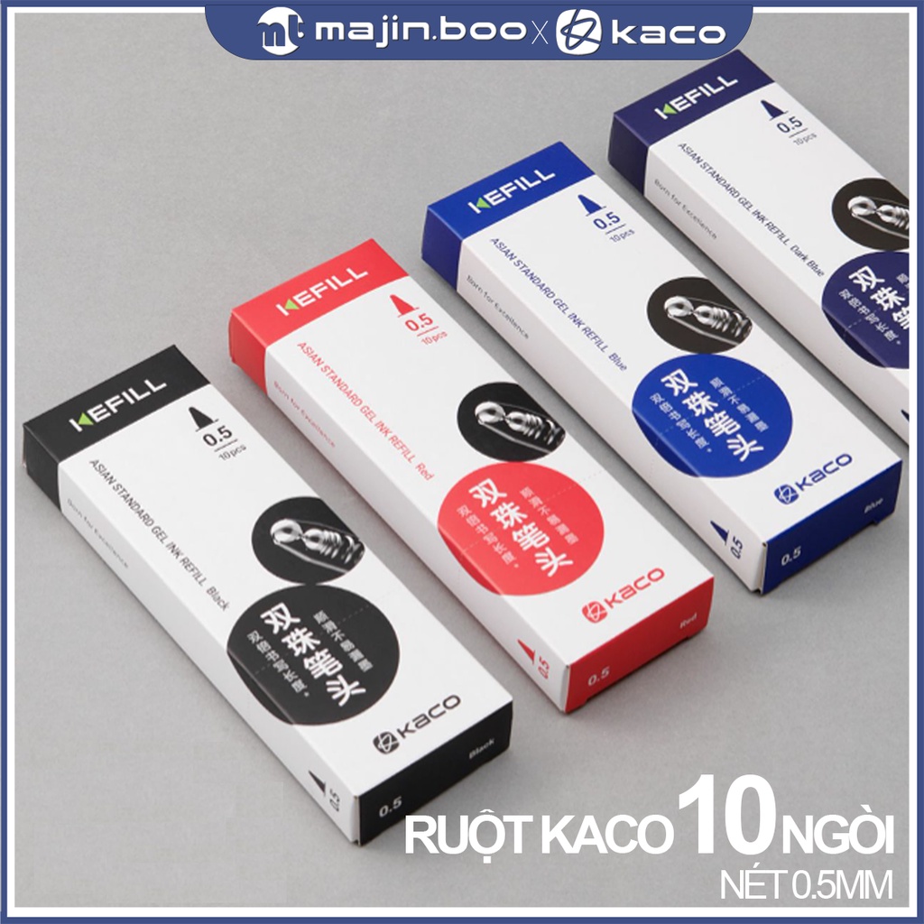 Ruột bút gel KACO PURE nét 0.5mm tuỳ chọn