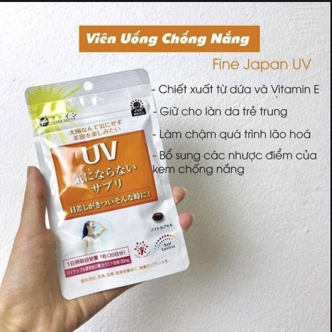 Viên Uống Chống Nắng UV Fine Japan Nhật Bản Gói 30 Viên