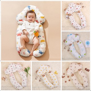 Gối ôm chữ U chặn đa năng cao cấp chất liệu vải Xô Muslin