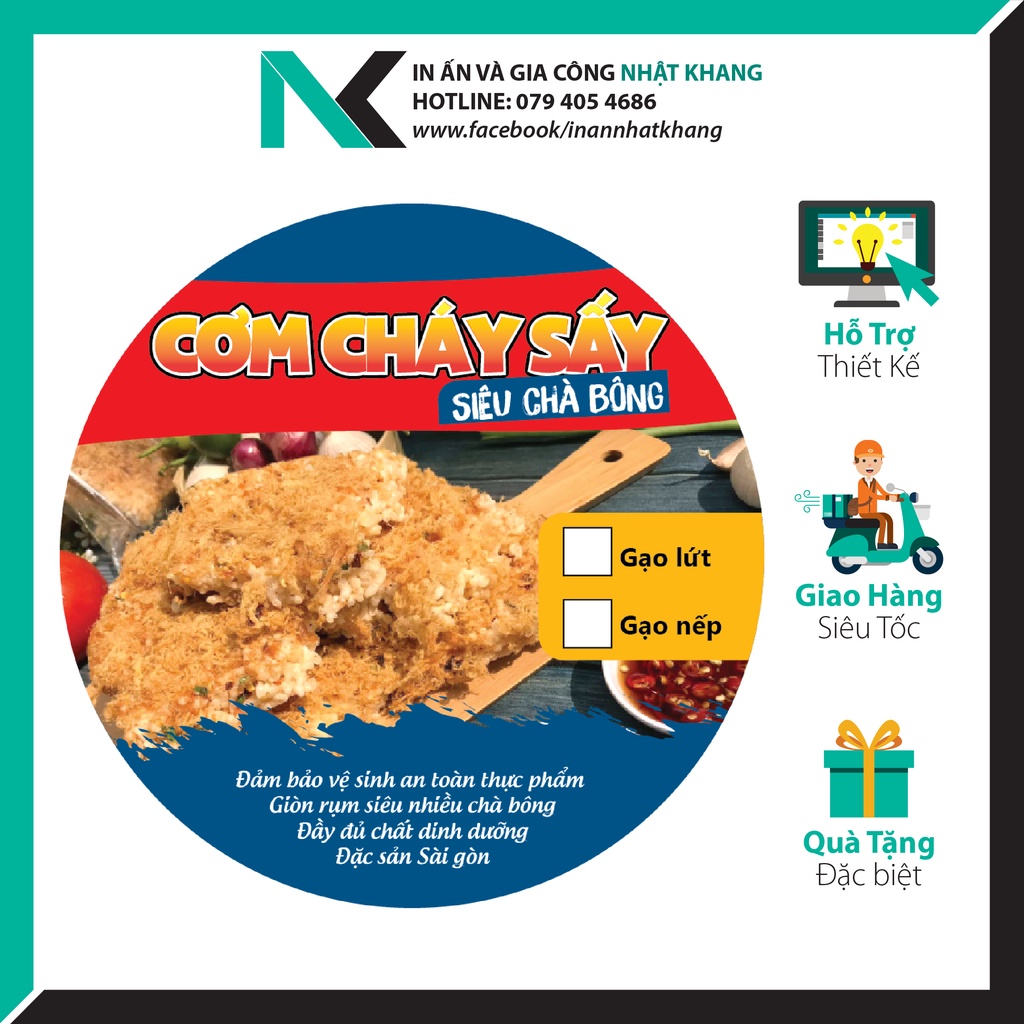 In Decal Giấy Tròn Cán Bóng - Nhật Khang - Thiết Kế theo yêu cầu