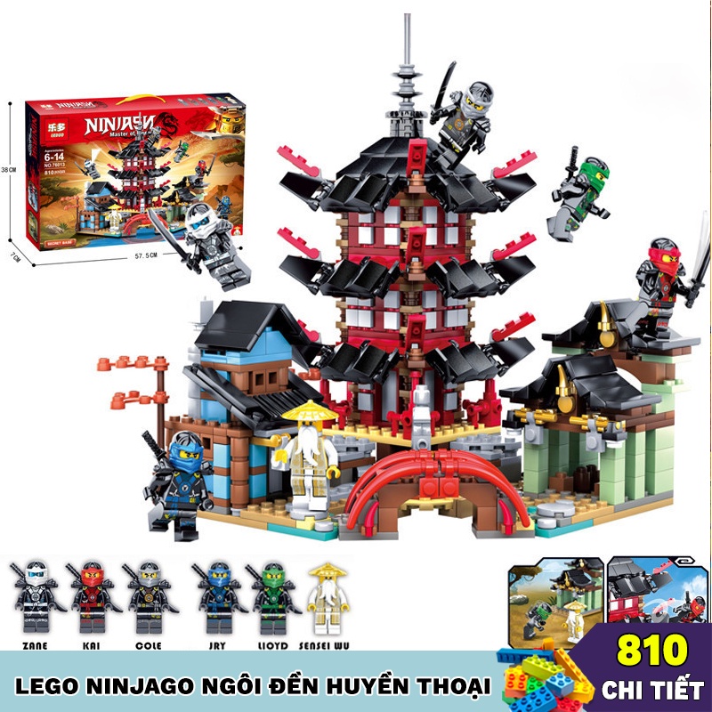 Bộ đồ chơi lắp ráp lego Ninjago ngôi đền huyền thoại kèm 6 nhân vật ninja [810 chi tiết]
