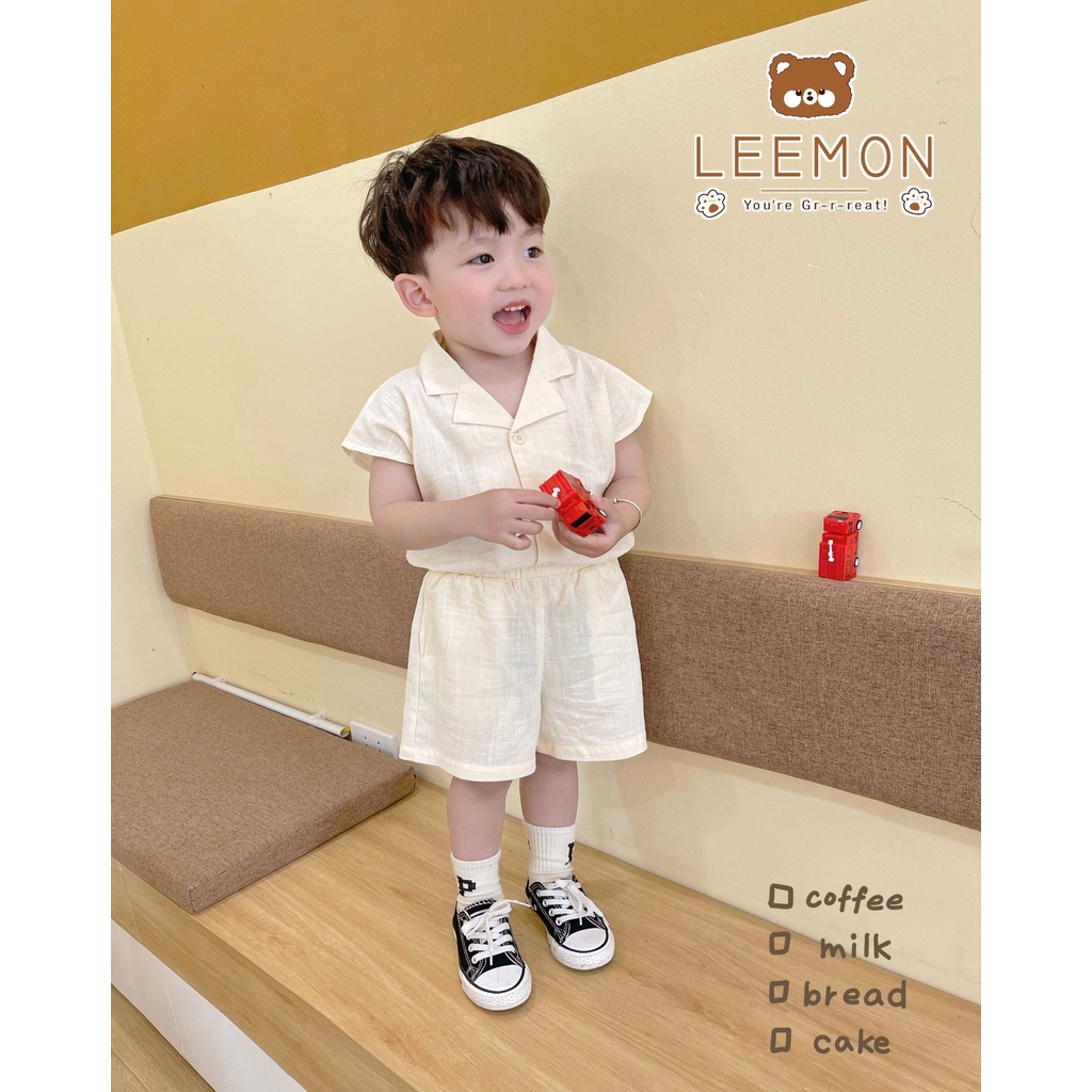 Bộ quần áo đũi Basic cho bé Beemo,Chất liệu đũi Hàn cao cấp mềm mại với da bé,bộ màu bé nào mặc cũng xinh B297