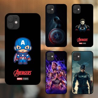 Ốp lưng điện thoại iPhone 11 viền đen Captain America Marvel Avengers