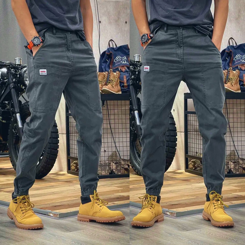 Quần Jogger nam 6 túi  vải kaki co dãn trẻ trung năng động