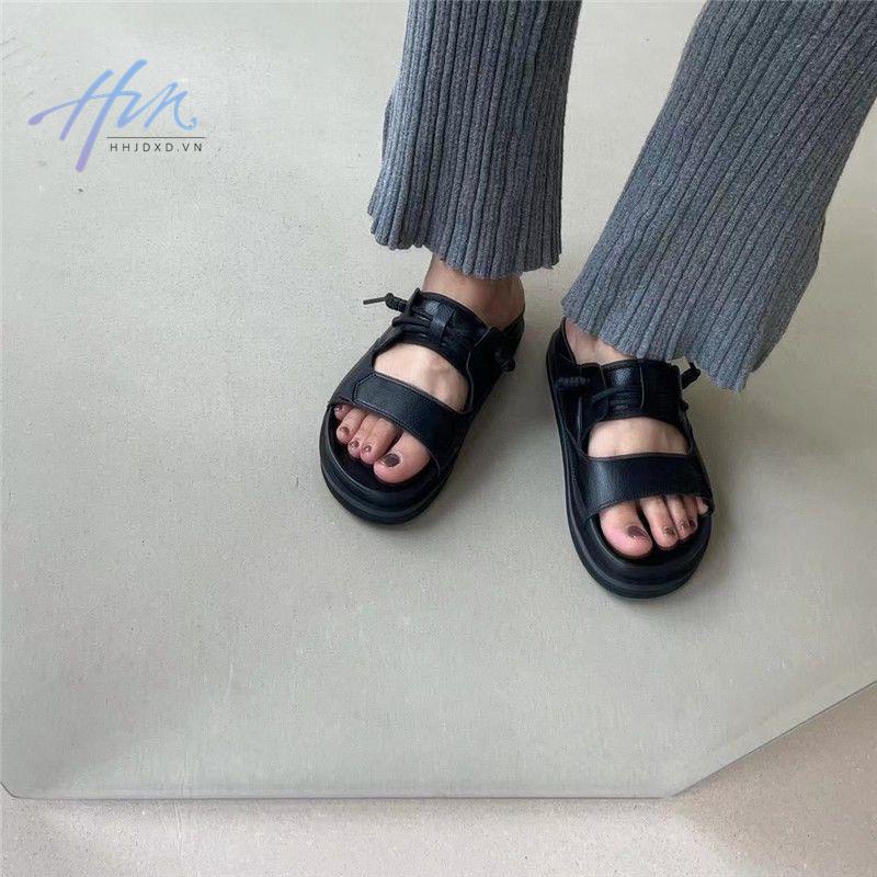 Dép Sandal Đế Phẳng Dày Dặn Phong Cách La Mã Thời Trang Mùa Hè 2023 Cho Nữ