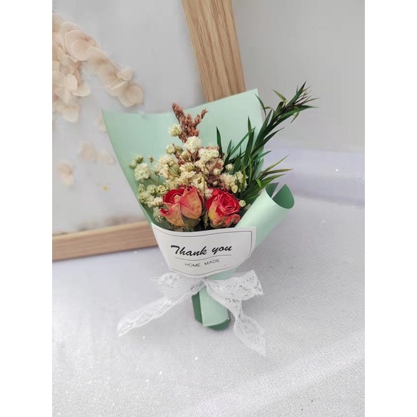 Bó hoa khô mini thơm trang trí hộp quày