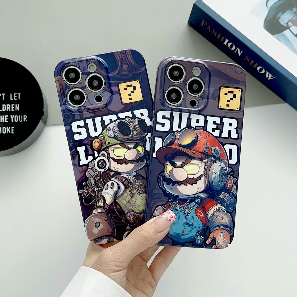 Ốp Điện Thoại PC Cứng In Hình Super Mario Bảo Vệ Toàn Diện Cho iPhone 14 13 12 11 Pro MAX XS MAX XR 7 8 plus