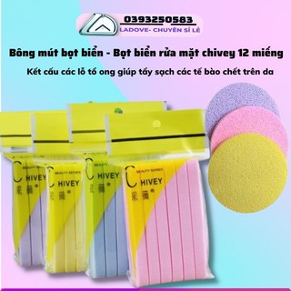 -	Mút rửa mặt - bông nở bọt biển rửa mặt Chivey 12 miến nén nên mang đi nhẹ nhàng giúp làm sạch da hoàn toàn