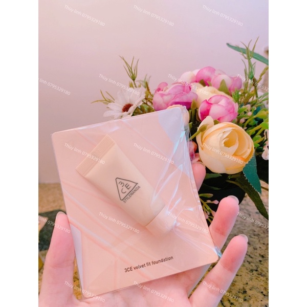 Kem nền 3ce Velvet Fit Foundation mini 5ml