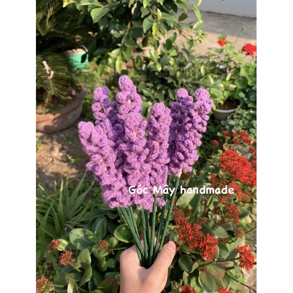 Hoa lavender bằng len
