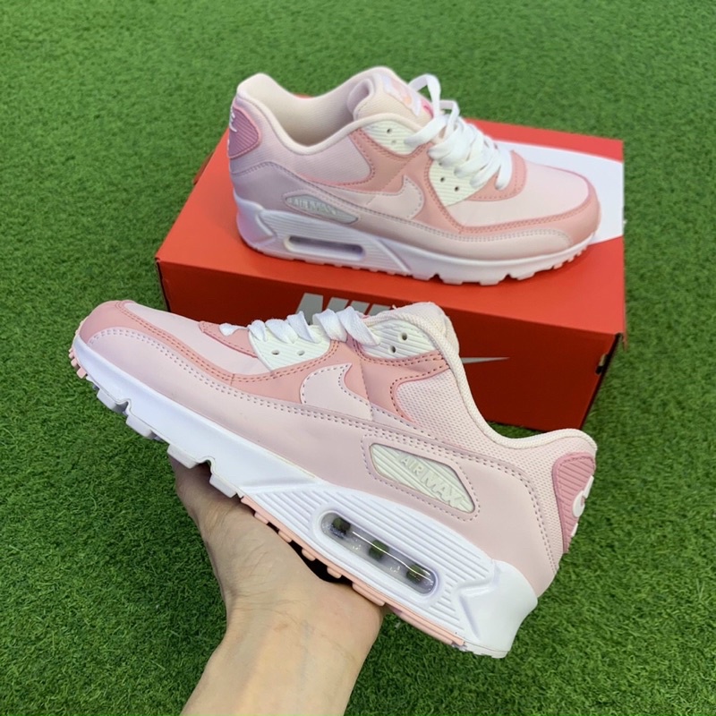 Giày Air Max90 White Pink Hồng Pastel Lai Au