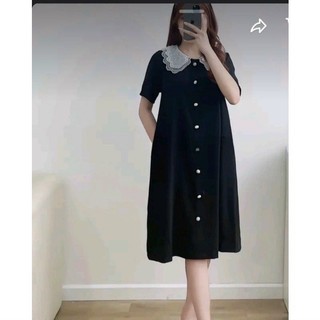 Đầm bầu công sở váy bầu mùa hè chất lụa siêu mát