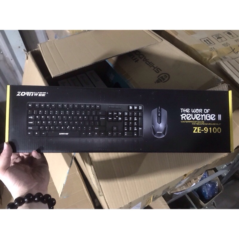 Bộ Bàn phím Chuột văn phòng có dây ACER OKB010 và OMW910 xịn, chính hãng, màu đen, phím mềm, nẩy.